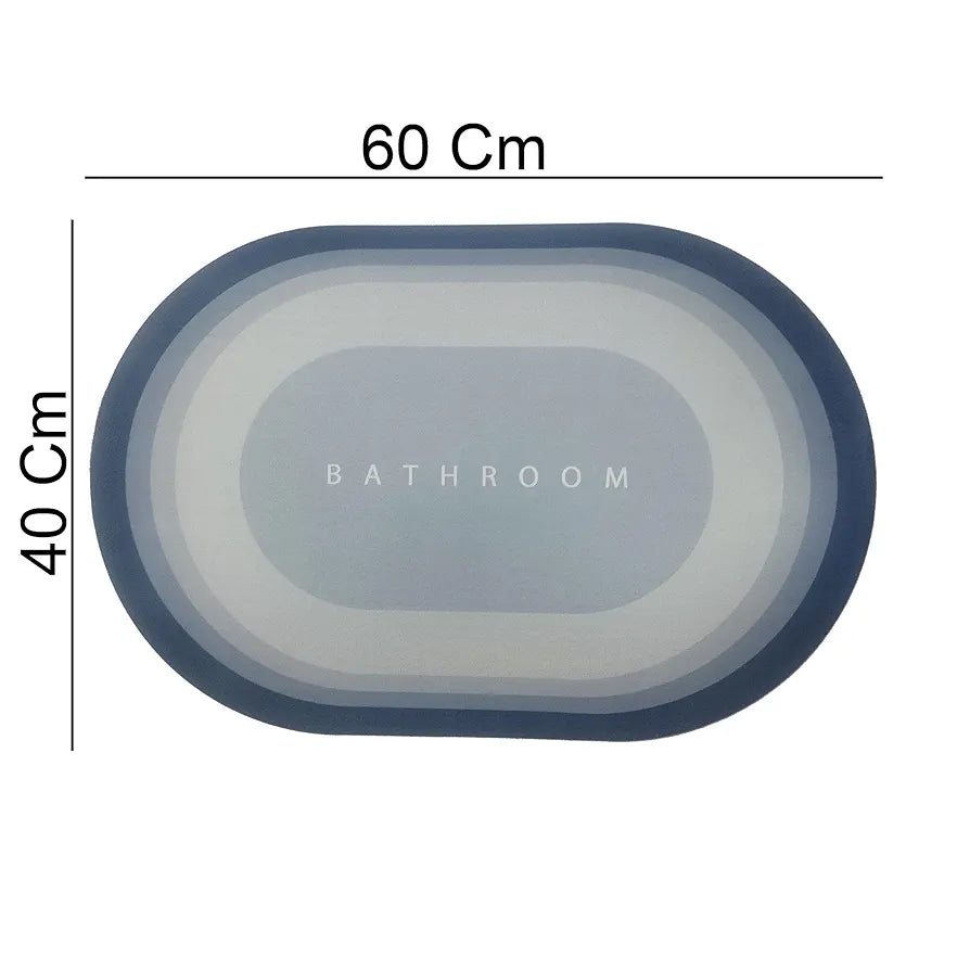 STATUS CONTRACT Water Absorbing Mat for Bathroom Quick Dry Rubber Backed Anti-Slip Floor Mat Non Slip Mat for Home, Kitchen  