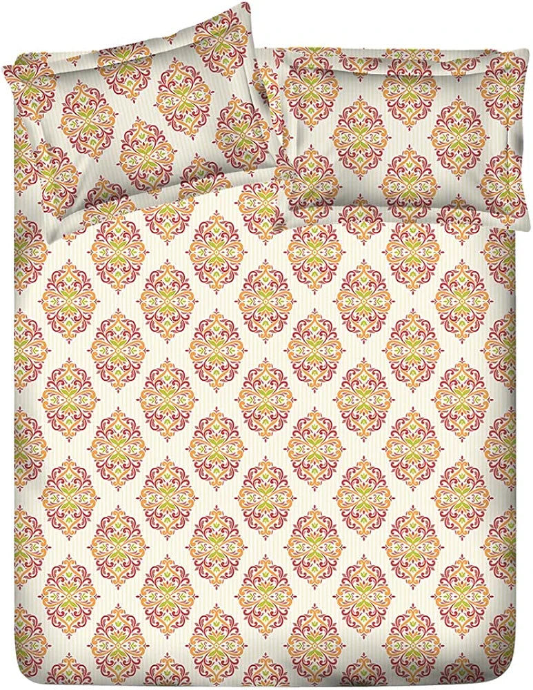 Layers 225TC Toughened Cotton King Size Bedsheet with 2 Pillow Covers , Bed Sheet King, Super Soft, Durable, Wrinkle Resistance, Duracount Collection