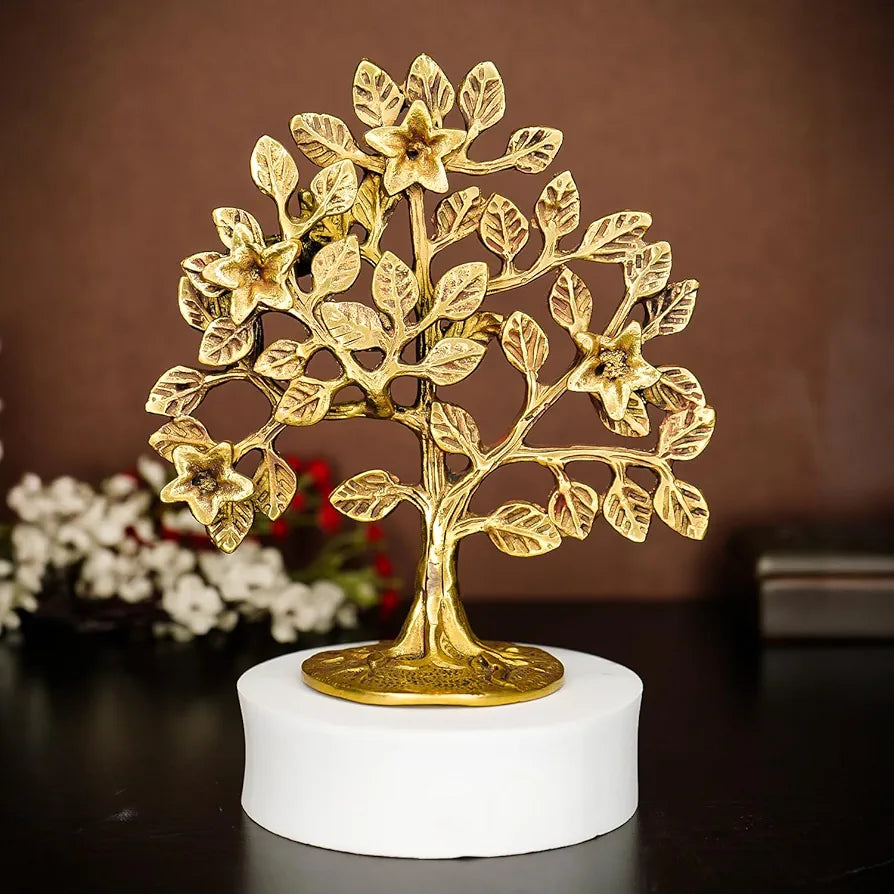 Ekhasa 100% Pure Brass Kalpavriksha Tree  for Home Decor Living Room Puja | Big kalpvriksh Showpiece for Fengshui Vasthu | Antique Tree of Life Good Luck Gift for Marriage House Opening