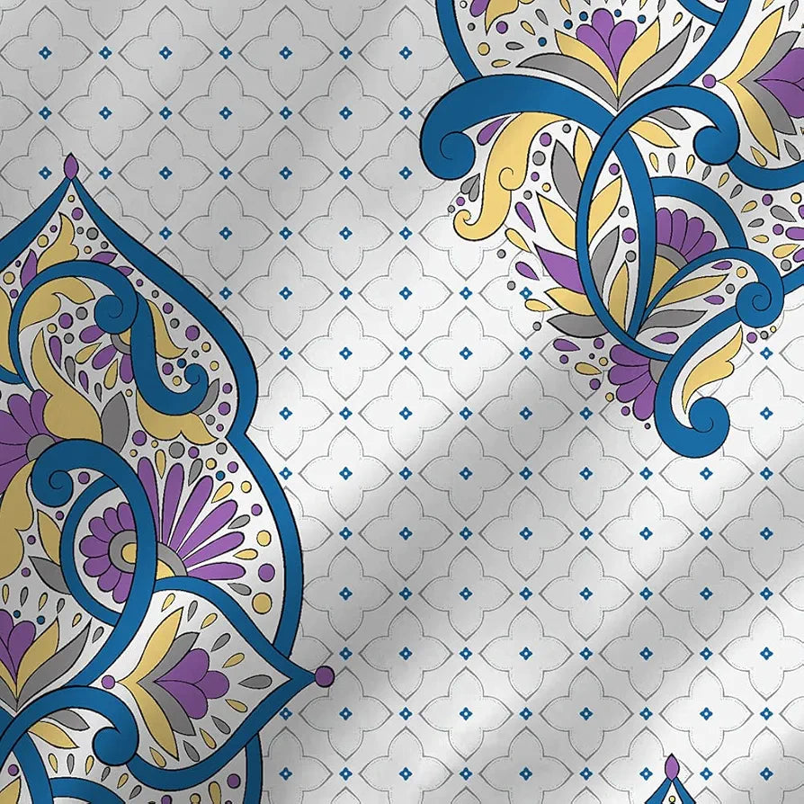 Layers Duracount Bedsheet Set for All Seasons - Lightweight, Moisture Absorbent, Machine Washable & Easy to Care - Gift for Housewarming & More - 225 CVC - King Size 