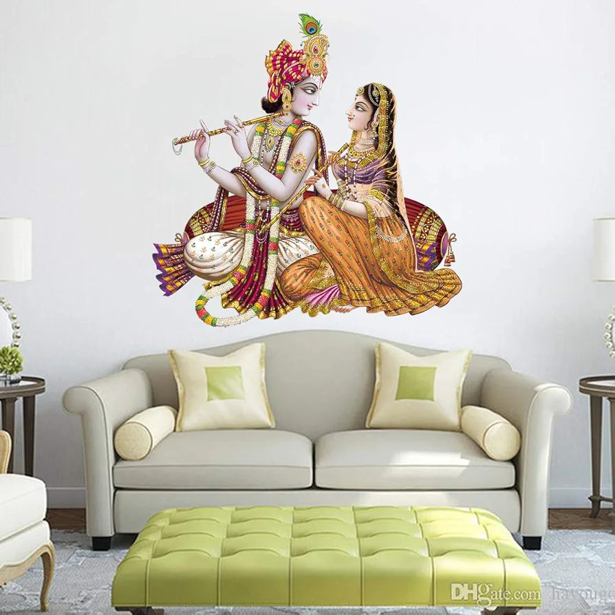 Rangoli White Glossy Vinyl Wall Sticker Premium Self-Adhesive Waterproof Decorative Wall Decal for Bedroom, Living Room, Office & Home Decoration Easy to Apply. Parent-7, Design-10