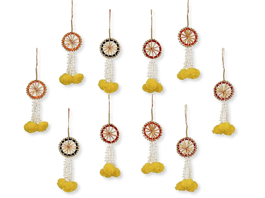 JH Gallery Artificial Flowers and Ring Decoration at Home Easy Simple Backdrop Pack of 10 Pcs