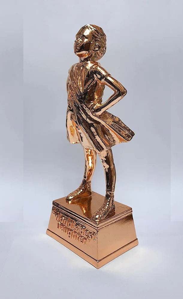 Gold Art India World's Best Daughter Figurine Rose Gold Plated | Girls Gifting for Birthday | Gift for Young Girl | Women's Day Gift | Study Table | Office Desk 