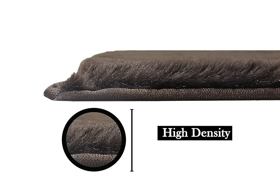 Luxe Home Ruffle Bath Mat Rabbit Fur 1000 GSM Bathroom Door Foot Mats Anti Skid Water Absorbent Easy Machine Washable Rug for Entrance, Kitchen Floor 