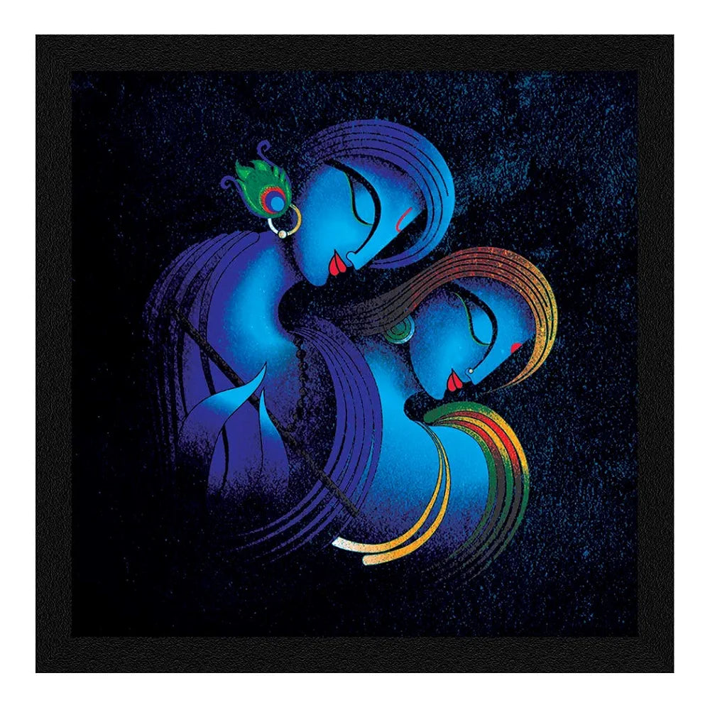 ArtX Paper Traditional Eternal Love Photo Frame Wall Art Painting, Traditional Indian, Multicolor Framed Painting 13 X 13 inches, Set of 1