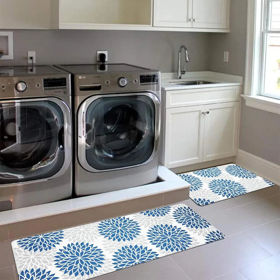 ishro home Premium Kitchen Mats for Floor | Kitchen Runner for Floor | 2 Pcs Set | Anti-Skid & Machine-Washable | 