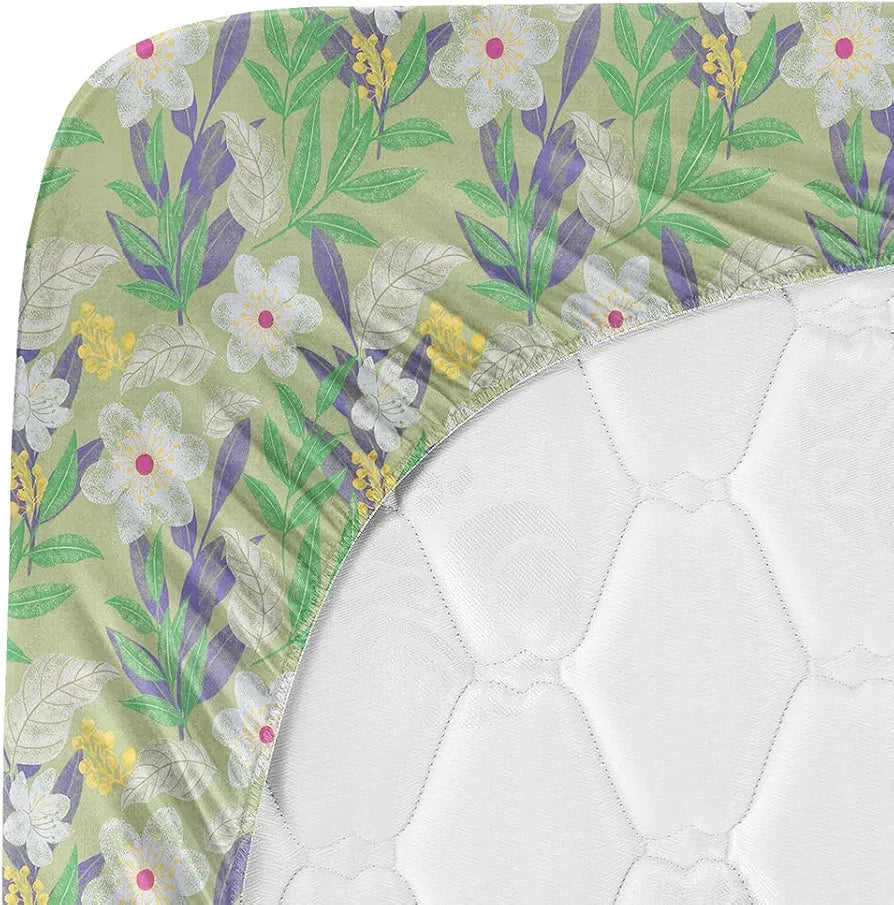 HOMEKART Premium Microfiber Elastic Fitted Bedsheets with 2 King Size Pillow Covers | Double Bed with All Around Elastic 180 TC Supersoft 