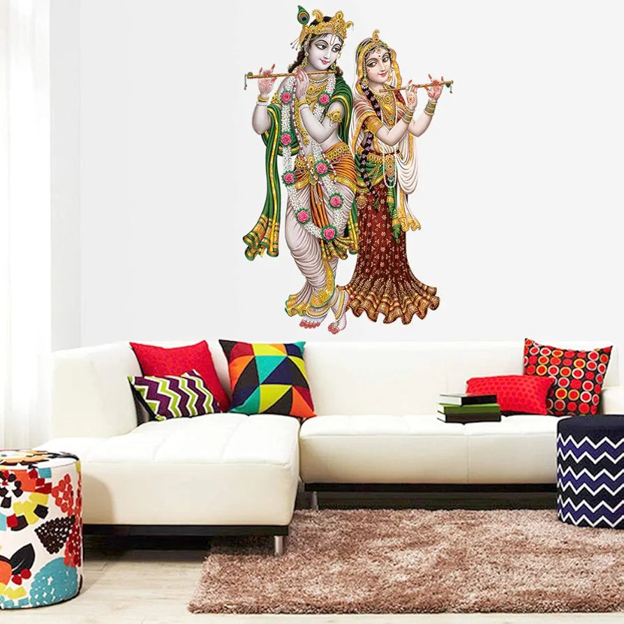 Rangoli White Glossy Vinyl Wall Sticker Premium Self-Adhesive Waterproof Decorative Wall Decal for Bedroom, Living Room, Office & Home Decoration Easy to Apply. Parent-7, Design-3