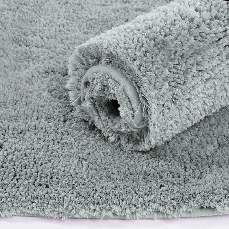 LUXE HOME INTERNATIONAL Bath Mat Super Soft Ultra Absorbent Rectangular Mat Microfibre 3200 GSM Door Mat For HOME/Kitchen/Bathroom/Bedroom/Kid'S Room Floor Mat  Pack Of 2, Grey