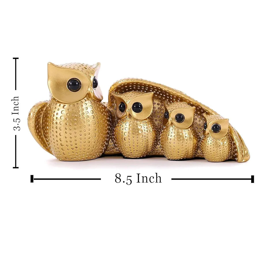 Xtore® Golden Owl Family  for Home Decor 