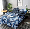 The Home Style 300 TC Cotton Feel Glace Floral Printed King Size Double Bed Bedsheet with 2 Pillow Cover Blue Berry