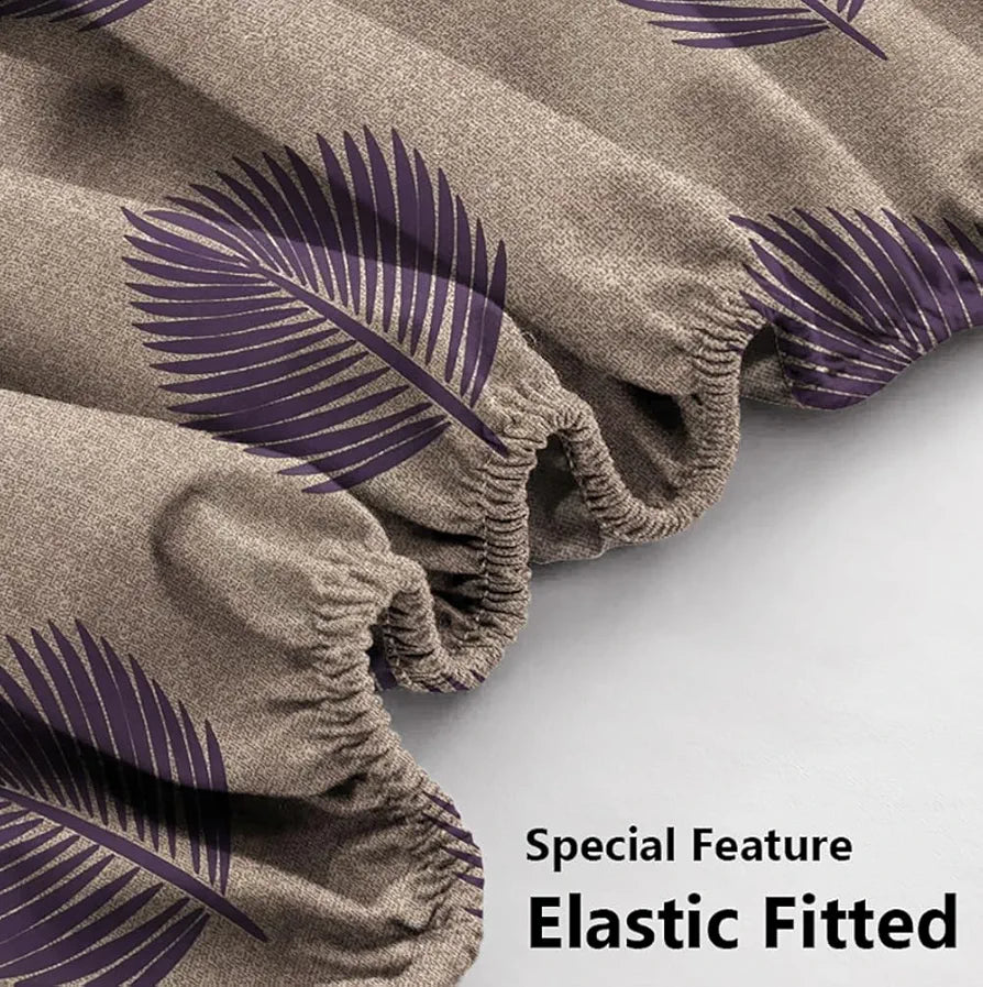 Premium Microfiber Elastic Fitted Bedsheets with 2 King Size Pillow Covers | Double Bed with All Around Elastic 180 TC Supersoft 