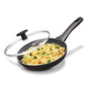 Milton Pro Cook Granito Fry Pan With Glass Lid 24 Cm Frying Pan Black - 702 gms