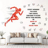 StickMe Gym Fitness Work Bodybuilding Office Sports Workout Boxing Inspiration Quotes Wall Sticker Premium Large Red - 240 x 140 cm