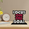 Artvibes Wooden Idols and Figurine Focus on the Goal Quote Table Decor for Office Desk Showpiece | Home Decoration