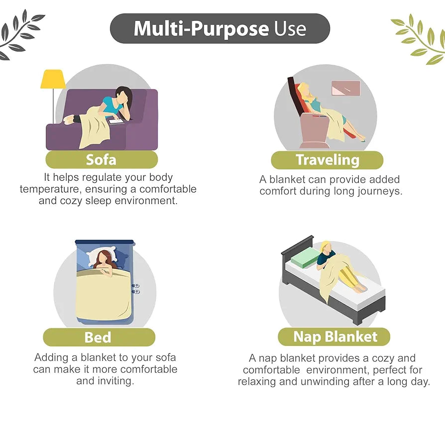 Divine Casa 120 GSM Microfiber Single Kids Dohar  | Soft & Lightweight Throw Blanket | Cozy & Breathable | All-Season Comfort | 140 x 100 CM | Zig-Zag Pattern | Slate