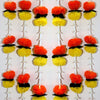 Reusable Artificial Flowers Hanging Garlands with Mango Leaf Artificial Marigold & Lily Flowers Toran Pack of 3 Marigold & Lily