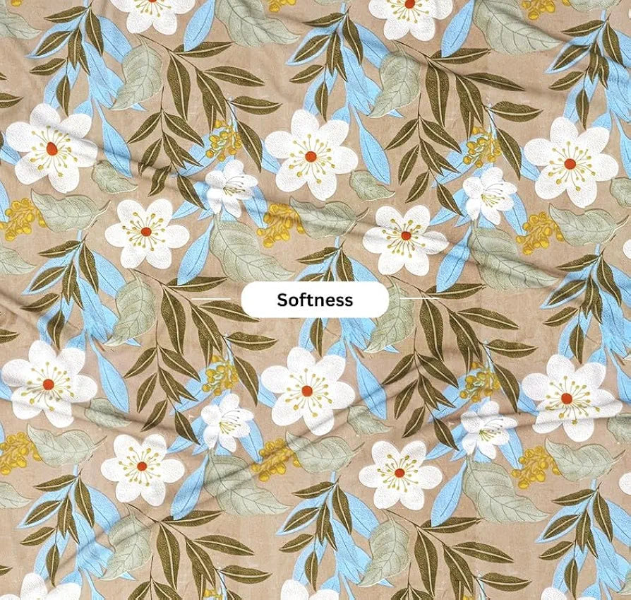 Waterproof Fitted Bedsheet for King Size 78x72+10 inch | Leakproof, Noiseless, Skin-Friendly | Elastic Bed Sheet with 2 Pillow Covers | Dustproof & Breathable -Green & White