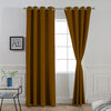 Divine Casa Super Satin Semi Blackout Door Curtains 7 feet Long Curtain Holder Colour Glazed Ginger (Pack of 2)