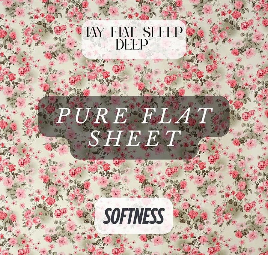 HOMEKART Floral Printed Cotton Feel Double Bedsheet with 2 Pillow Covers |200 Tc Soft, Breathable & Wrinkle-Free| Premium Printed Bedsheet for Home Bedroom 