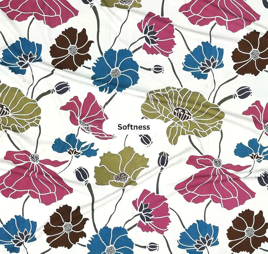 HOMEKART Waterproof Fitted Bedsheet for King Size 78x72+10 inch | Leakproof, Noiseless, Skin-Friendly | Elastic Bed Sheet with 2 Pillow Covers | Dustproof & Breathable -White & Blue