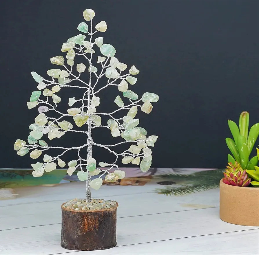 Crocon Green Jade Crystal Bonsai Tree | Feng Shui Home Decor for Luck & Positivity | Unique Gift for Housewarming, Anniversary, Birthday & Office Table Decoration