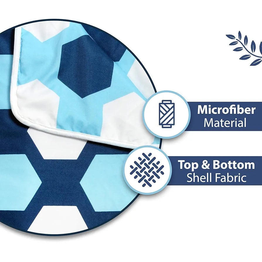 Divine Casa 120 GSM Microfiber Single Kids Dohar  | Soft & Lightweight Throw Blanket | Cozy & Breathable | All-Season Comfort | 140 x 100 CM | Hexagonal Pattern | Legion Blue