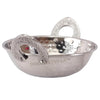 Indian Art Villa Steel Kadhai Kadai Wok|Hammer Design with Embossed Handle - 280 gms