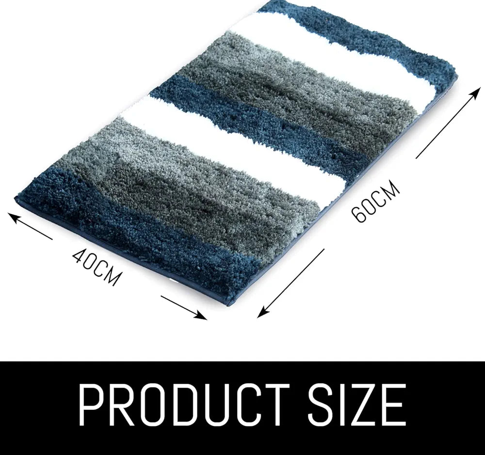 Luxe Home Bath Mat Super Soft Microfiber Non Slip Jericho Bathroom mats Water soak Washable Doormat for Home, Bedroom, Living Room  Pack of 1