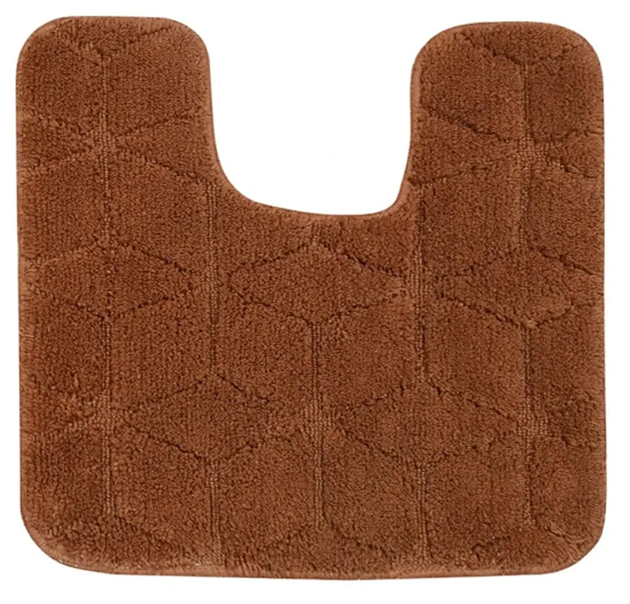 Saral Home Soft Cotton Anti Slip Bathmat with Contour Set 