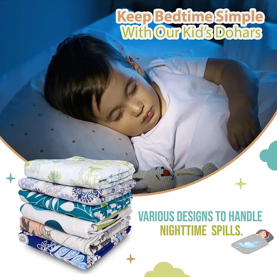 Divine Casa 120 GSM Polka Dots White Blanket for New Born Baby|Baby Dohar 0-4 Years Cotton - 135 x 100 CM