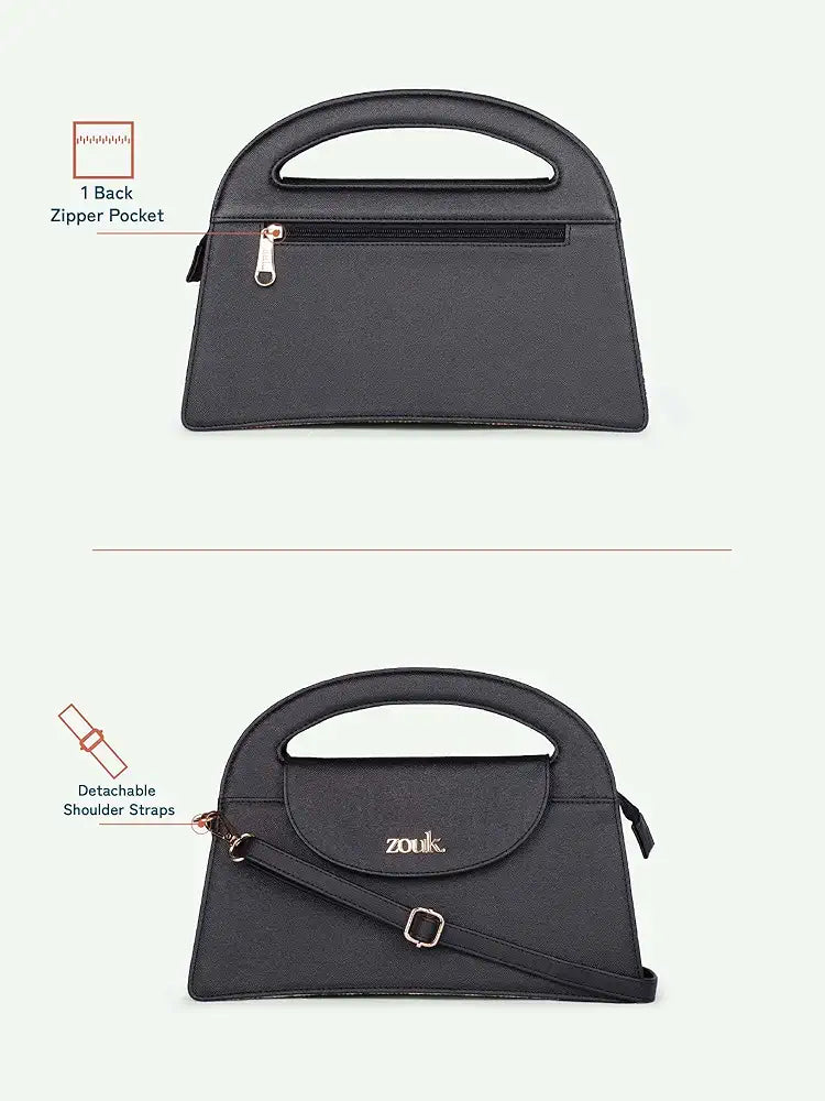ZOUK Rhea Kapoor Sling Bag | Stylish Vegan Leather Crossbody Bag for Women |