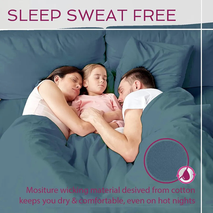 Trance Home Linen Premium 300 Tc Pure 100% Cotton Solid Single Size Fitted Bedsheet with 1 Pillow Cover,Small Single