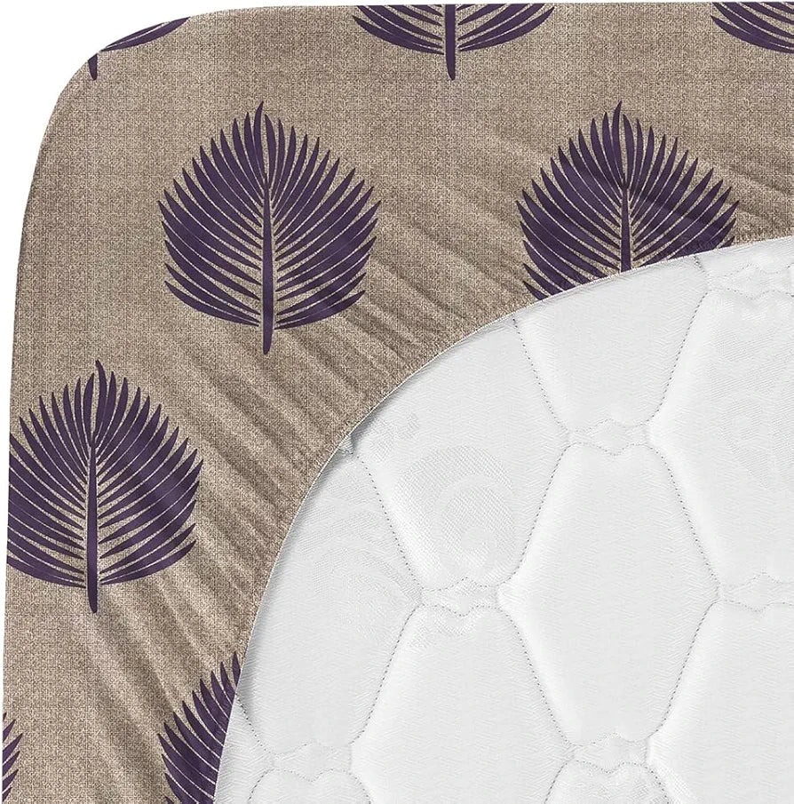 Premium Microfiber Elastic Fitted Bedsheets with 2 King Size Pillow Covers | Double Bed with All Around Elastic 180 TC Supersoft 