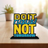 Artvibes Wooden Idols and Figurine Do It Now Not Tomorrow Quotes Table Decor for Office Desk Alphabet Showpiece