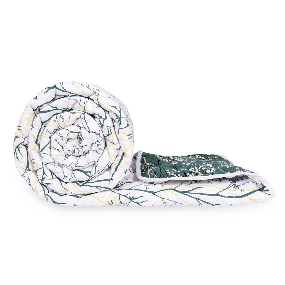 Divine Casa 120 GSM Microfiber Single Bed Comforter | Soft & Lightweight Reversible AC Blanket | All-Season 3-Layered Quilt | 230 x 140 cm, Beetle Grey