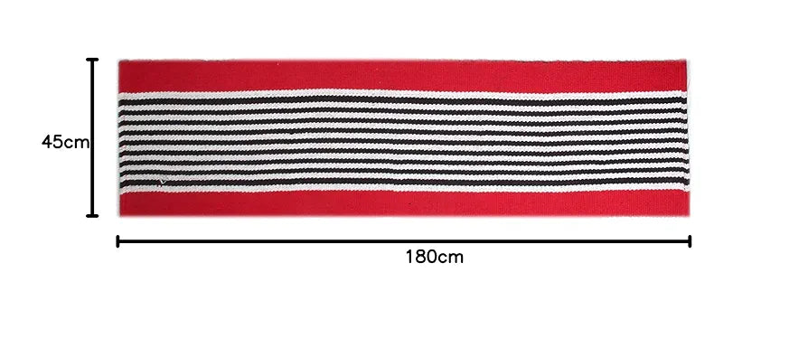Saral Home Stripe Designer Soft Cotton Durable & Washable Multipurpose Runner for Home/Kitchen/Living Area/Lobby/Office with Anti Skid Backing 