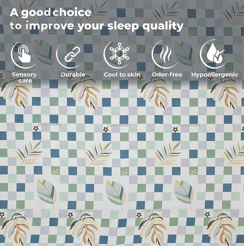 FRESH FROM LOOM Soft Microfiber Fitted Floral Bedsheet King Size Bed With Two Pillow Cover | Elastic Fitted Bed Sheets | Bed Covers For Mattresses Tuck In , 144 Tc