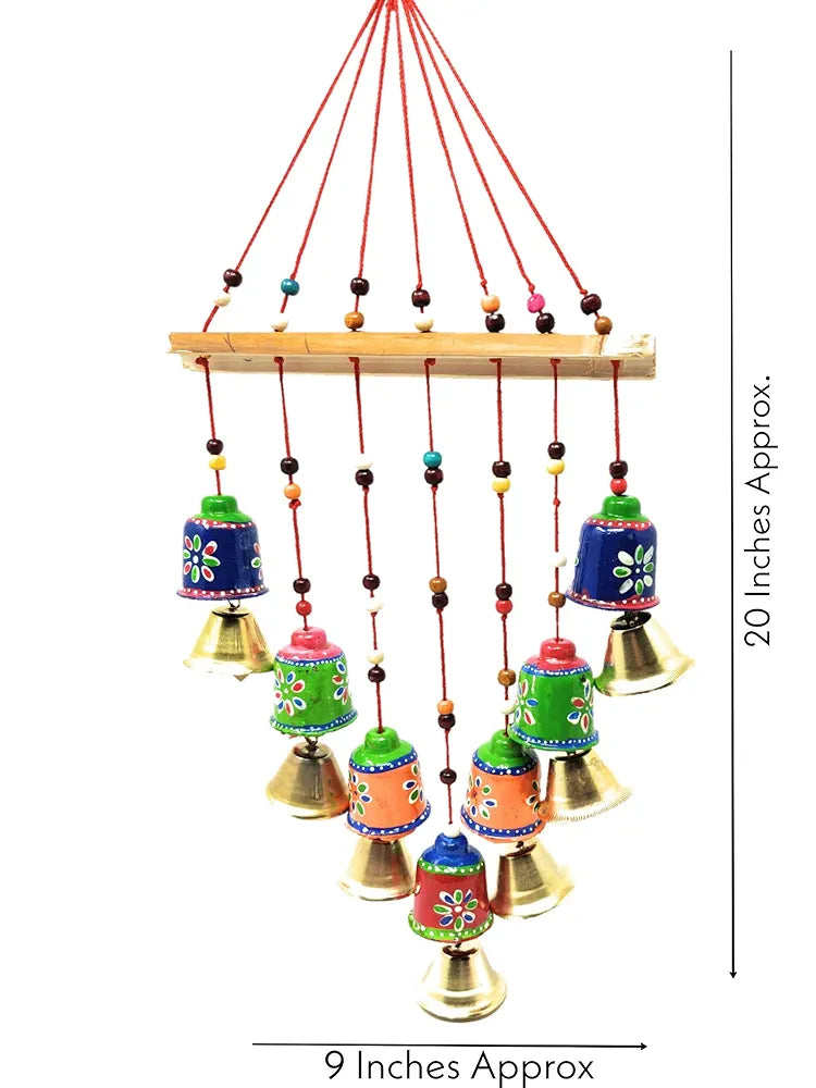 JH Gallery Handcrafted Recycled Material Rajasthani Wind Chime Door/Wall Hanging  