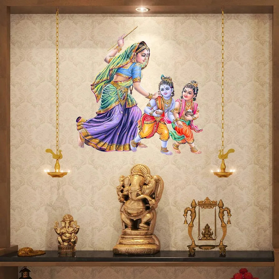 Rangoli White Glossy Vinyl Wall Sticker Premium Self-Adhesive Waterproof Decorative Wall Decal for Bedroom, Living Room, Office & Home Decoration Easy to Apply. Parent-14, Design-14