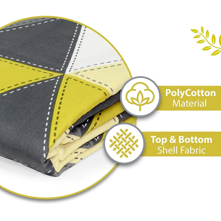 Divine Casa Glace Cotton 120 GSM Reversible Lightweight Malmal Printed Double Bed AC Dohar Blanket for Mild Winter -| TC - 120