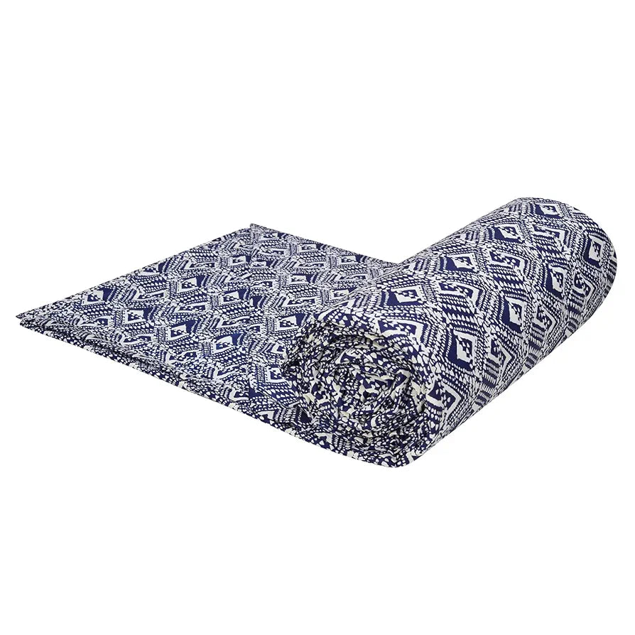 Trance Home Linen Pure Cotton Reversible Dohar Toddler Size | Ac Quilt for Babies | Infants - New Born Blanket | Soft Light-Weight Bed Blanket 0-4 Years Kids 