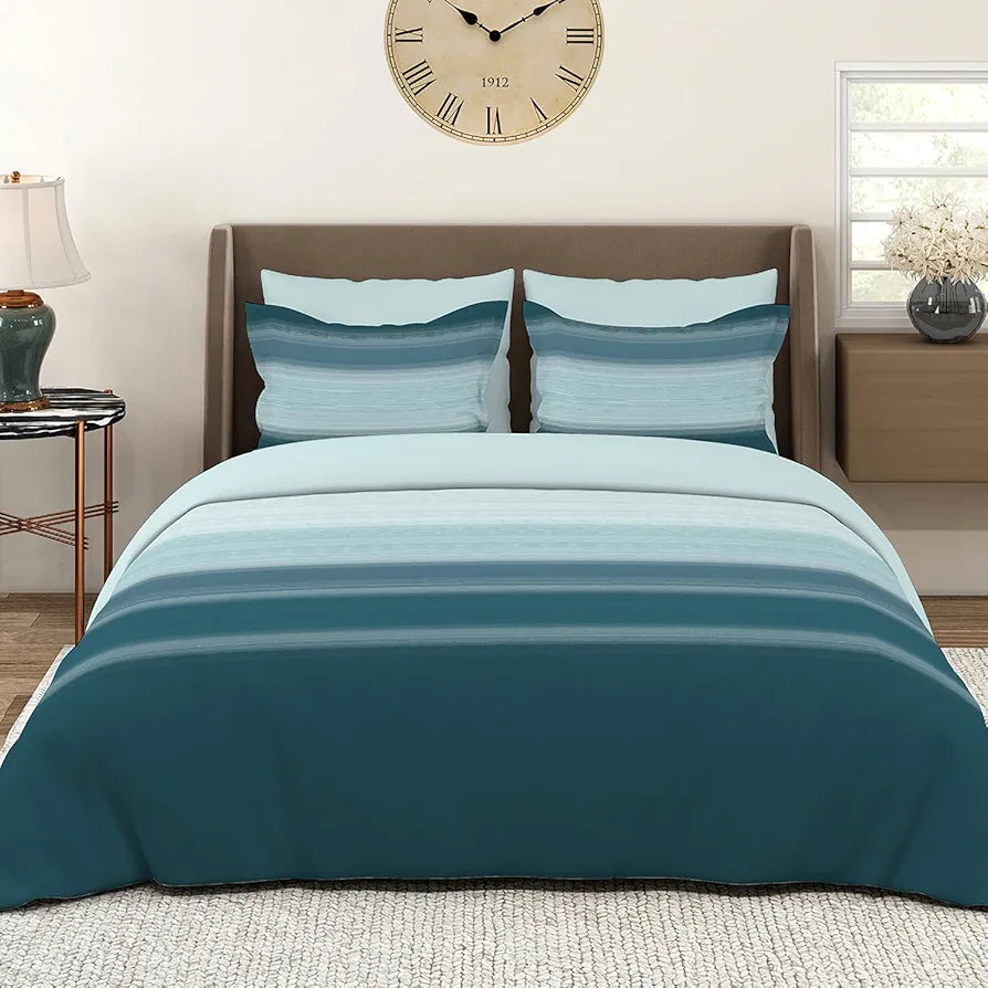 Layers Duracount Bedsheet Set for All Seasons - Lightweight, Moisture Absorbent, Machine Washable & Easy to Care - Gift for Housewarming & More - 225 CVC - King Size 