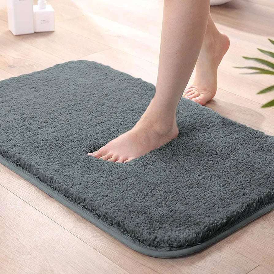 LUXE HOME INTERNATIONAL Microfiber Luxe Home Bath Mat Super Soft Non Slip Vegas Mats For Bathroom, Kitchen, Bedroom, And Door  Pack Of 1, Rectangular