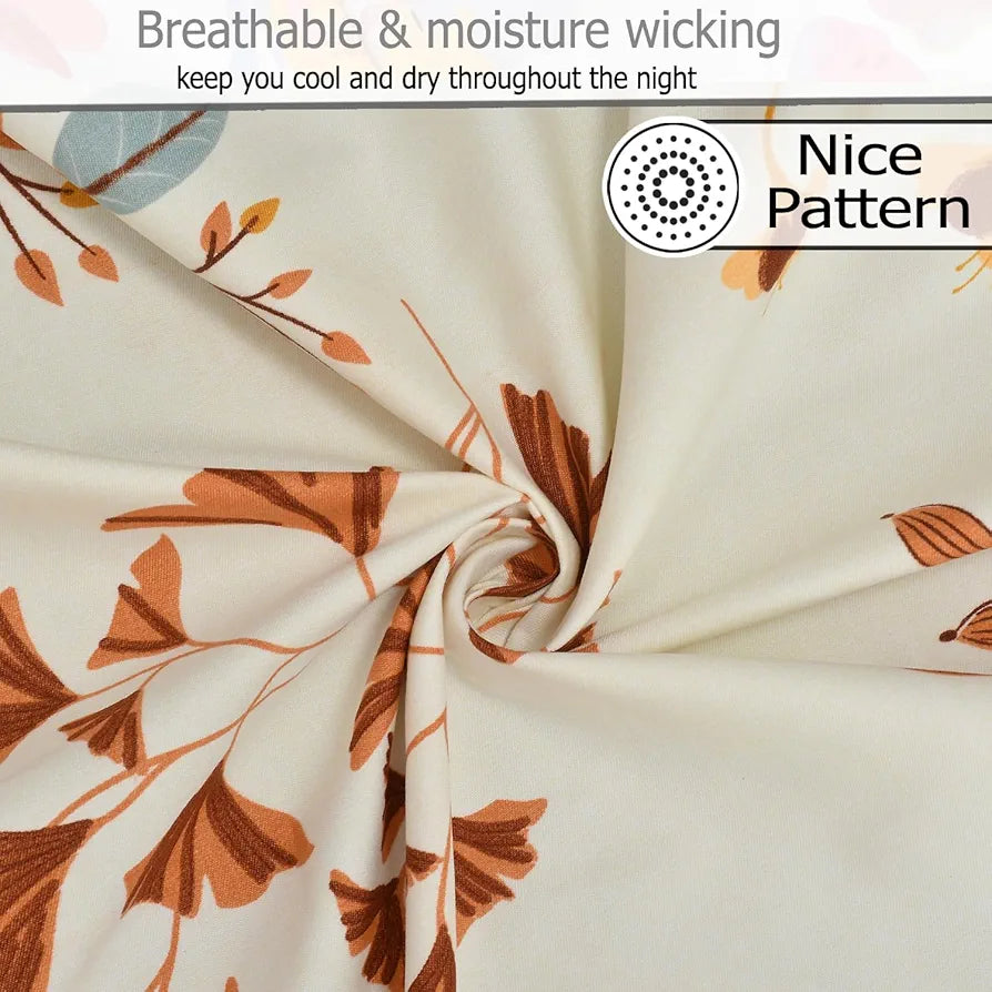 Fresh From Loom 200 TC Microfiber Soft Cotton Bedsheet for Single Bed with 1 Pillow Cover | Hypoallergenic Soft Bed Sheet | Anti Fade Printed Bed Cover 