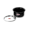 Sumeet Aluminium Thick Hard Tope With Lid 3.5 L 1 Piece Black