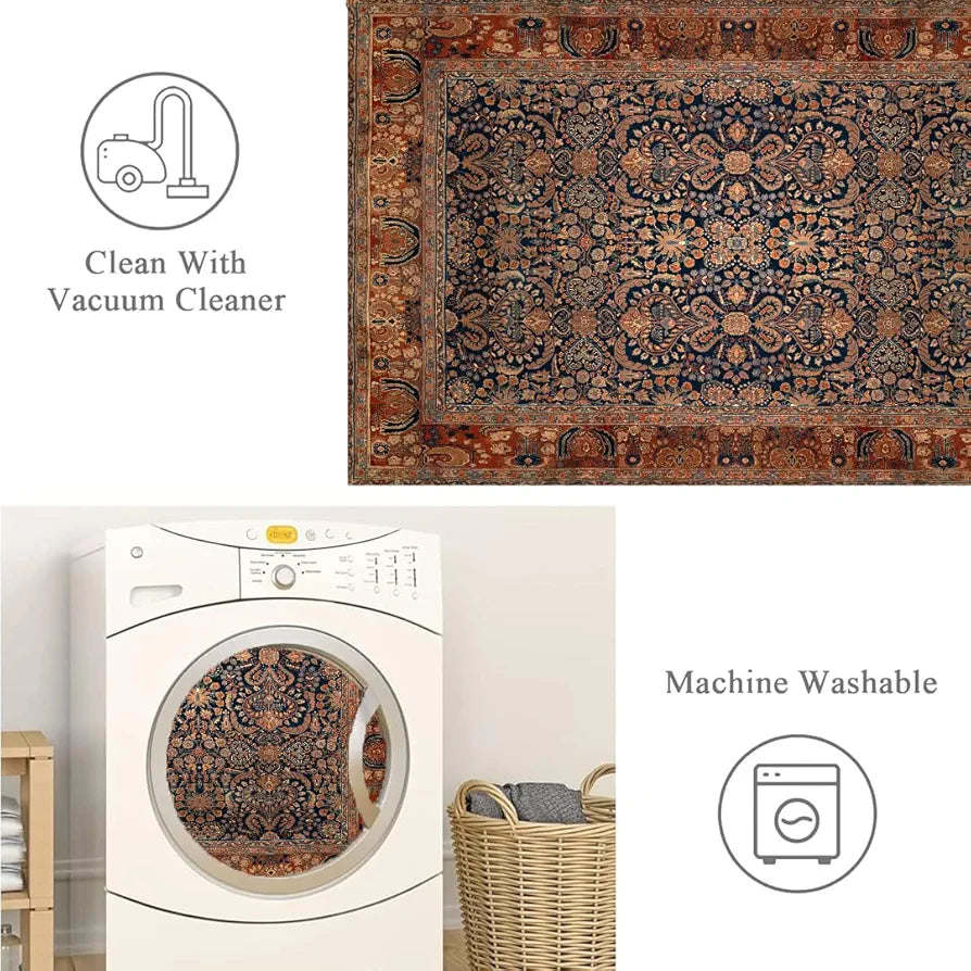 ishro home 3x5 Feet 3D Jet Multi Printed Carpet Rug Runner and Carpets for Bedroom/Living Area/Home with Anti Slip Backing 