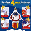 PepPlay Rocket Diy Pillow Kit 38-Piece Space Theme Activity Kit No Mess No Sewing Soft Cushion Toy