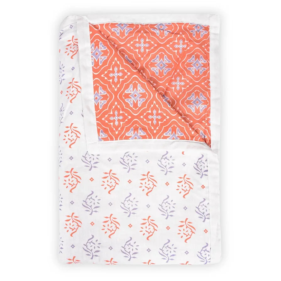 Divine Casa 120 GSM 100% Cambric Cotton Jaipuri Dohar Single Bed Reversible AC Blanket- | TC - 120