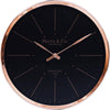 Harris & Co. Clockmasters Premium Luxury Metal Silent Sweep Noiseless Technology Wall Clock - 13 Inch Rosegold